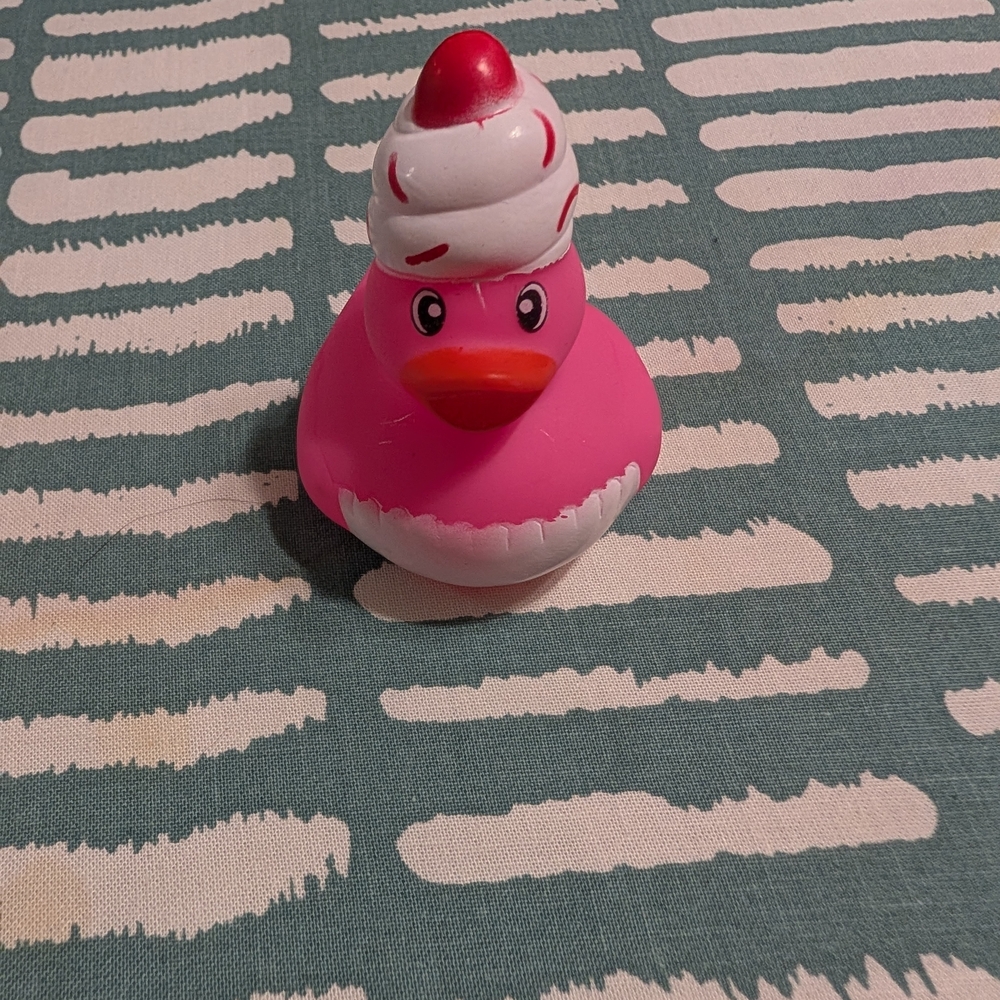 Pink Santa Hat Duck Stuffed Animal